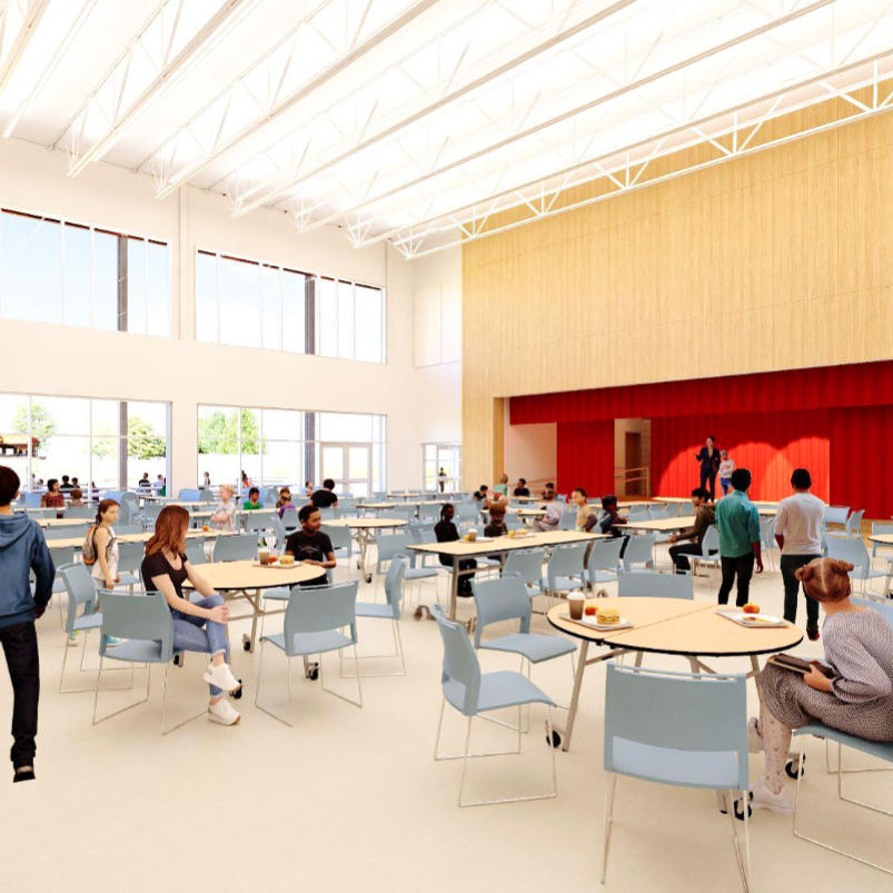 rendering of school cafeteria