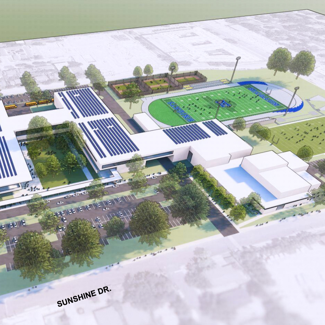 conceptual rendering of school grounds