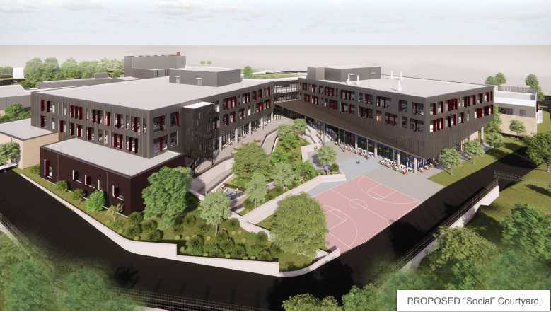 Rendering of the "Social" Courtyard