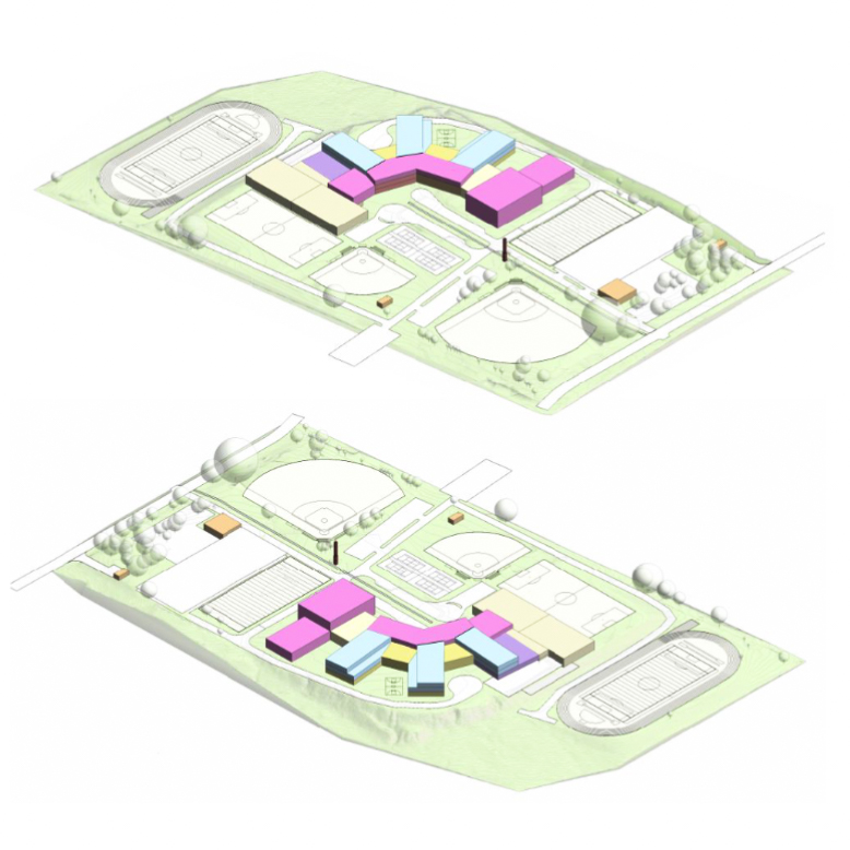 rendering of proposed school map